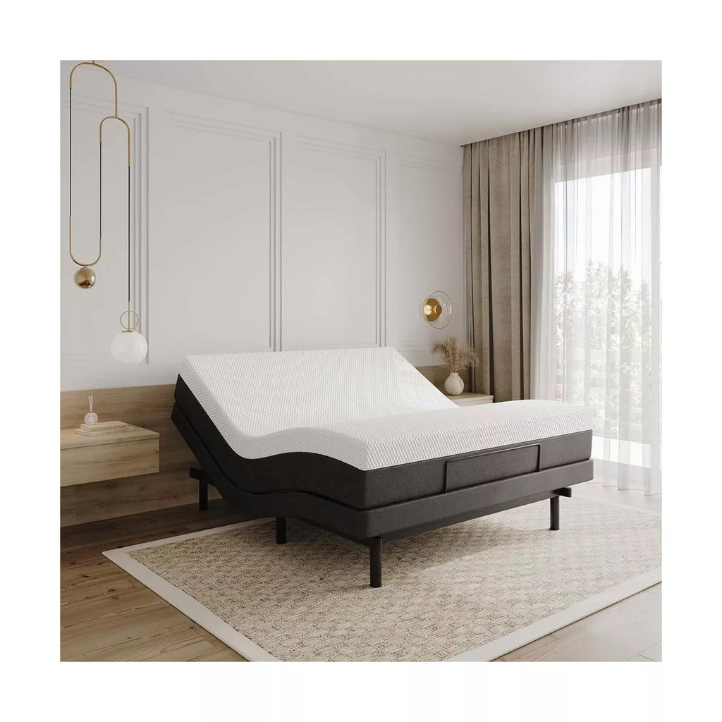 Nestl Adjustable Bed Base, Zero Gravity Massage Bed Frame with Wireless Remote, USB Ports, & Built-In LED Lights