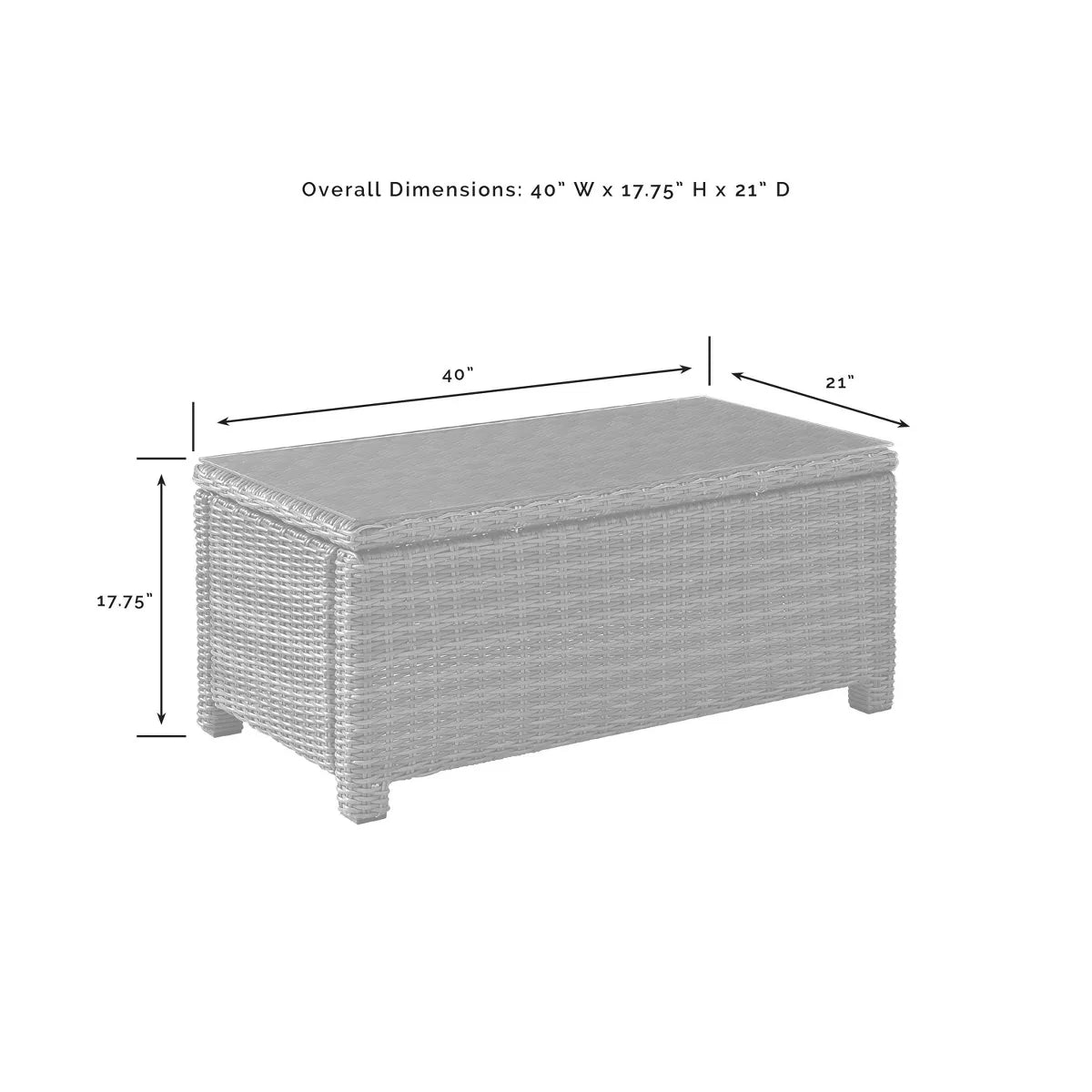Bradenton 3Pc Outdoor Wicker Seating Set - Crosley