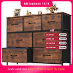 Desser for Bedroom with 7 Fabric Drawers Organizer Storage Closet Chest Clothes for Living Room Display Cabinet of Furniture