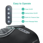 Shiatsu Foot Massager Machine with Heat Roller Muscle Relaxation Pain Relief Electric Fully Wrapped Foot Massage
