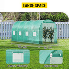 Walk-In Tunnel Greenhouse Galvanized Frame & Waterproof Cover 15X7X7/10X7X7/20X10X7/12X7X7 Ft Greenhouses & Cold Frames