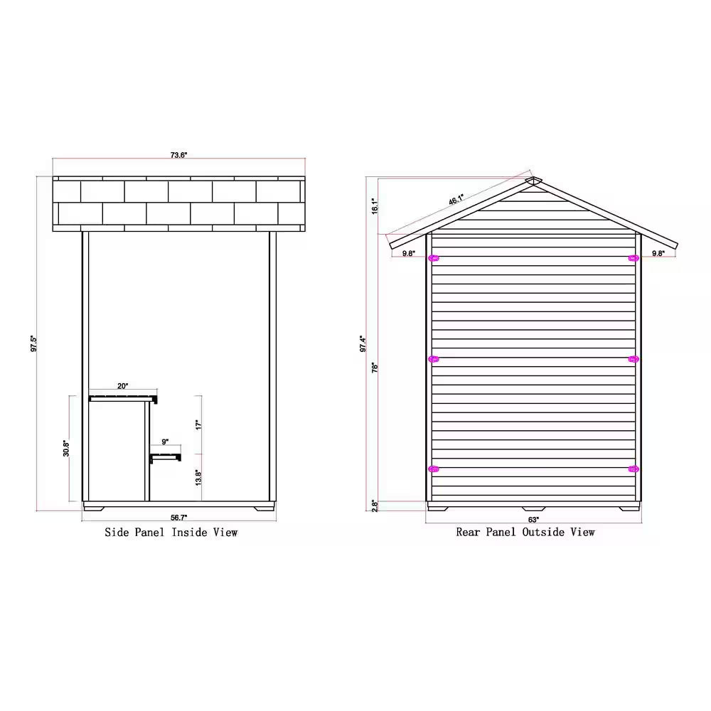 GDI Series 3-Person Indoor/Outdoor Hemlock Steam and Full Spectrum Infrared Wet/Dry Sauna Ultimate Therapy System