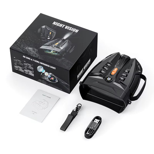 4.0'' Screen 4K Night Vision Binoculars 10X Digital Zoom with Tactical Light 5000Mah Infrared Night Vision Goggles for Camping