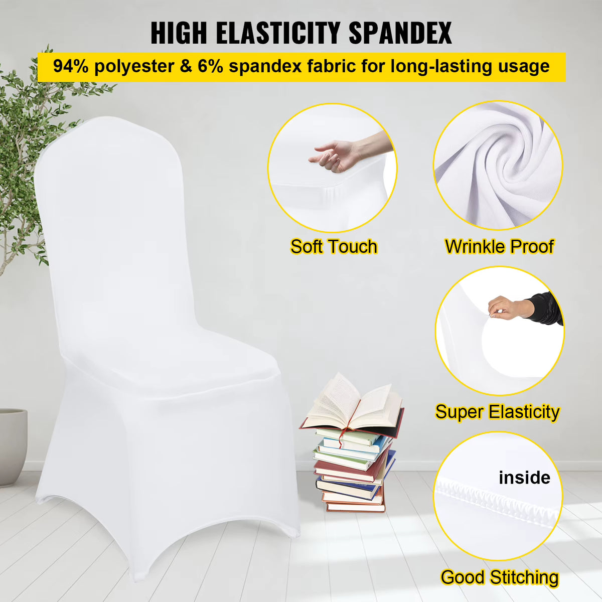 Succebuy 50 100Pcs Wedding Chair Cover Spandex Stretch Slipcover for Restaurant Banquet Hotel Dining Party Universal Chair Cover