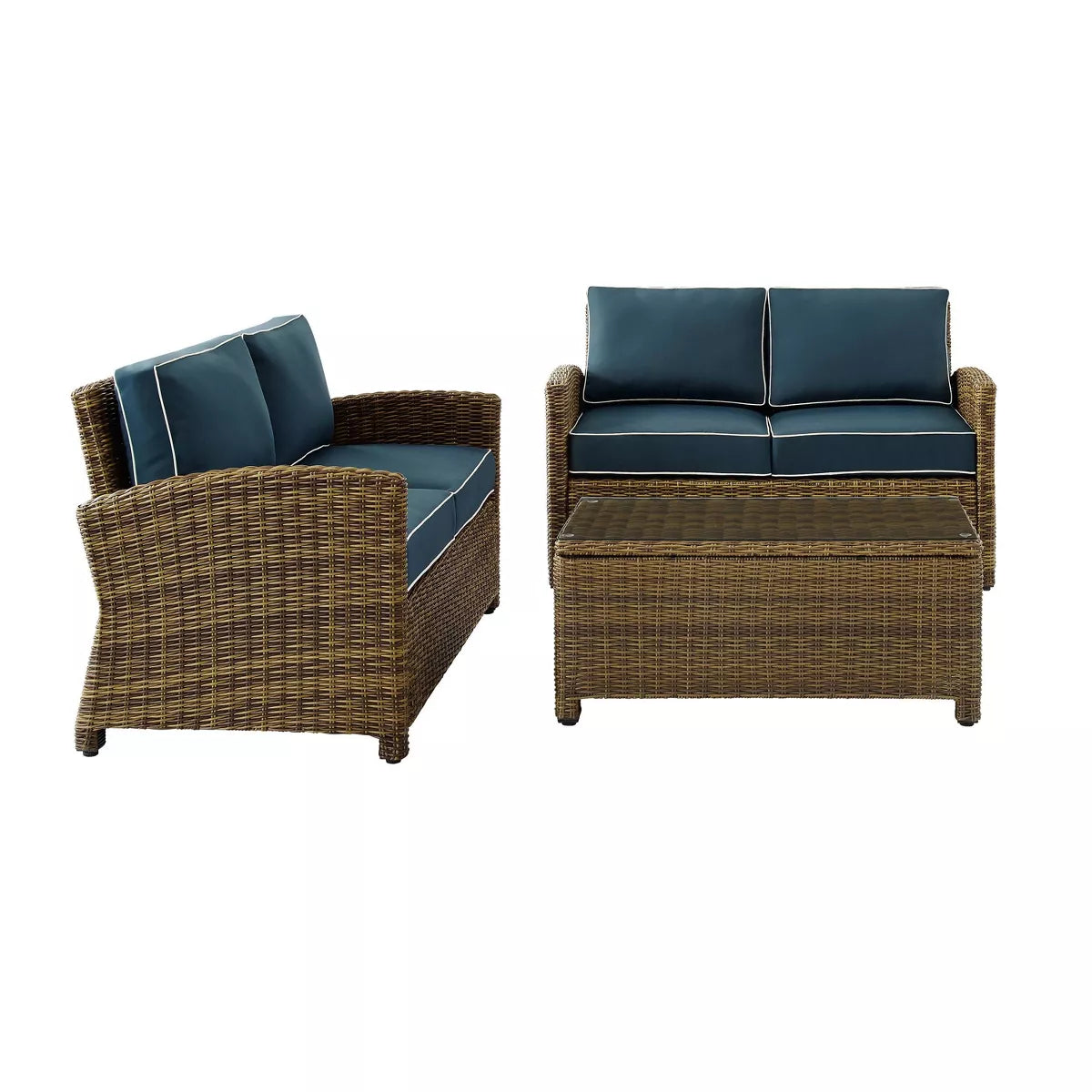 Bradenton 3Pc Outdoor Wicker Seating Set - Crosley