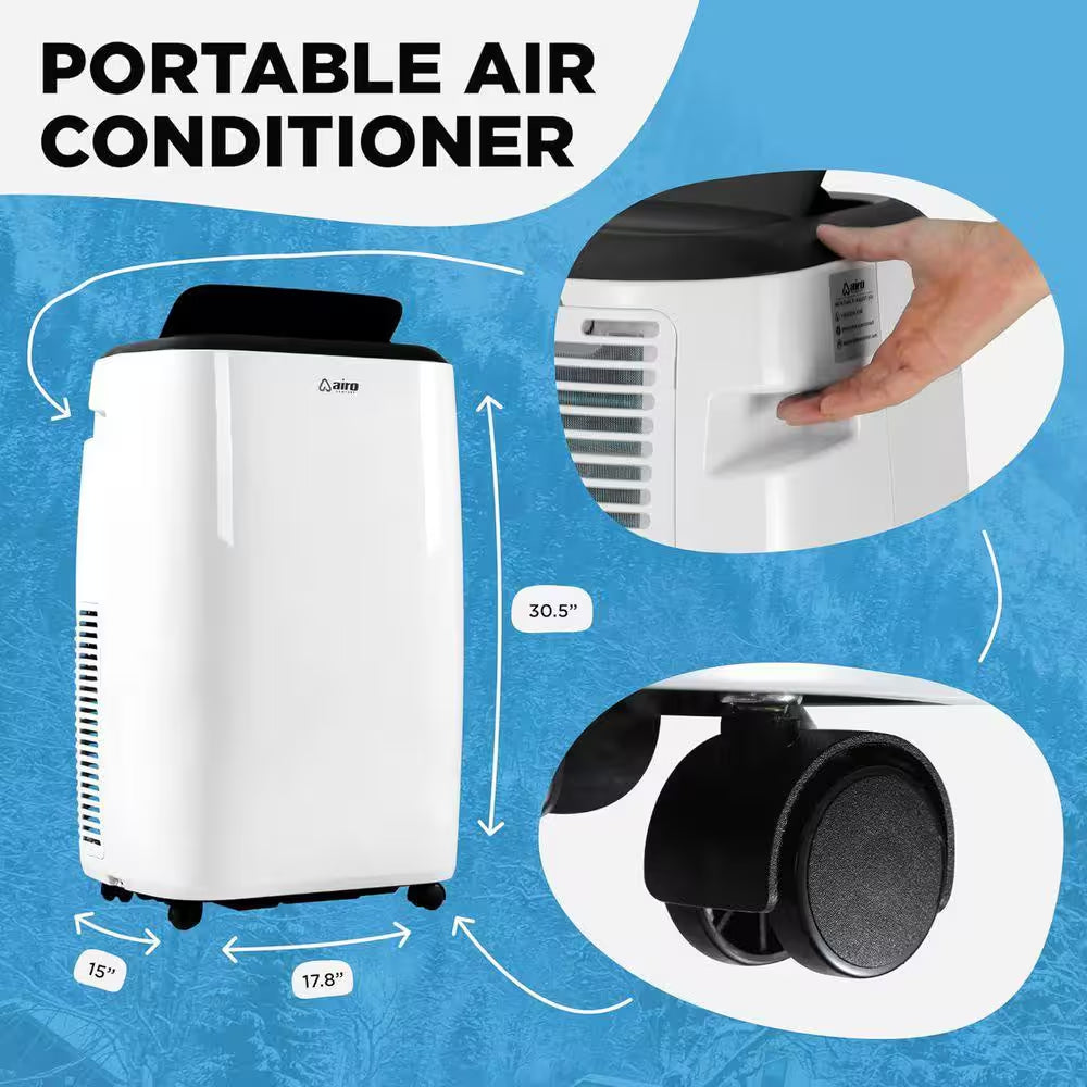 14,000 BTU (10,000 BTU DOE) Portable Air Conditioners Cools 700 Sq. Ft. with Dehumidifier, Fan, DIY Installation Kit