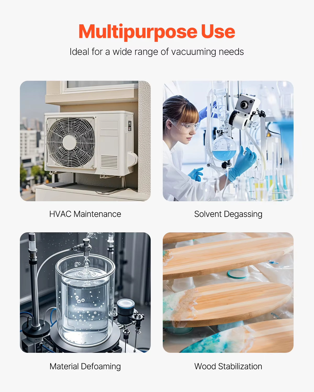 Vacuum Pump & Oil Bottle 3.5CFM/4CFM/5CFM 1-Stage or 6CFM 9CFM 2-Stage, R134A R22 R410A Systems Conditioner Maintenance