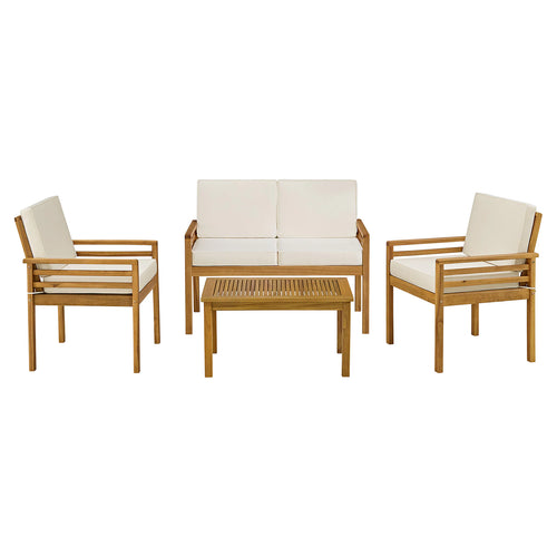 4 -Piece Cream Patio Conversation Set