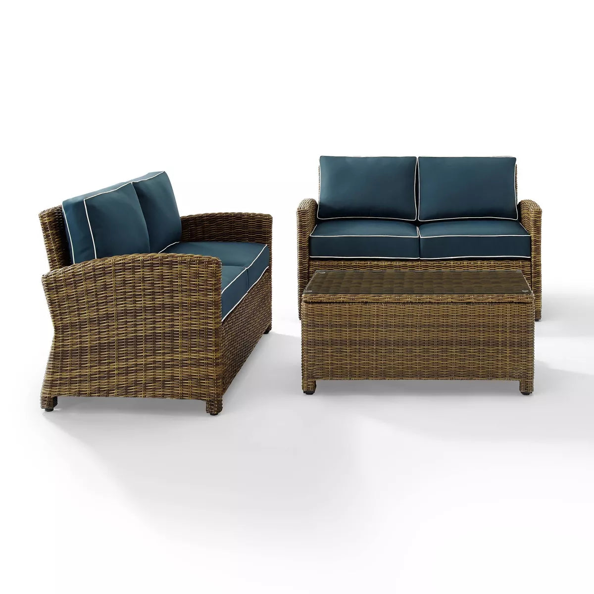 Bradenton 3Pc Outdoor Wicker Seating Set - Crosley