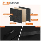 Nightstand Bedside Coffee Sofa Tea Table Storage Closet Chest Clothes Display for Bedroom 2 Fabric Drawers Cabinet Furniture