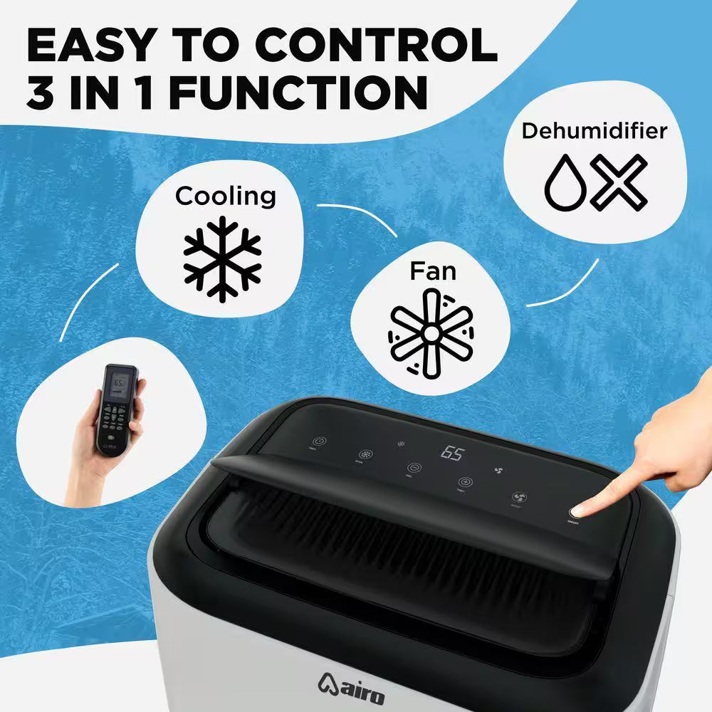 14,000 BTU (10,000 BTU DOE) Portable Air Conditioners Cools 700 Sq. Ft. with Dehumidifier, Fan, DIY Installation Kit