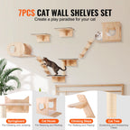 Wall Mounted Cat Shelves Cat Wall Shelves and Perches with Jumping Boards Hammocks & Cat Tree Cat Furniture and Shelves