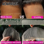 2X6 Deep Parting HD Lace Closure Frontal Only Melt Skin Straight Hair Kim K Closure Pre Plucked Virgin Hair for Woman