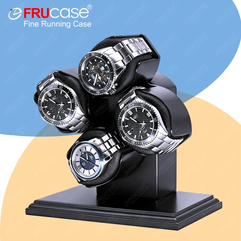 4-Slot Watch Winder for Automatic Watches, Quiet Motor Watch Winder Box, USB Powered