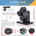 4-Slot Watch Winder for Automatic Watches, Quiet Motor Watch Winder Box, USB Powered