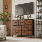 Desser for Bedroom with 7 Fabric Drawers Organizer Storage Closet Chest Clothes for Living Room Display Cabinet of Furniture