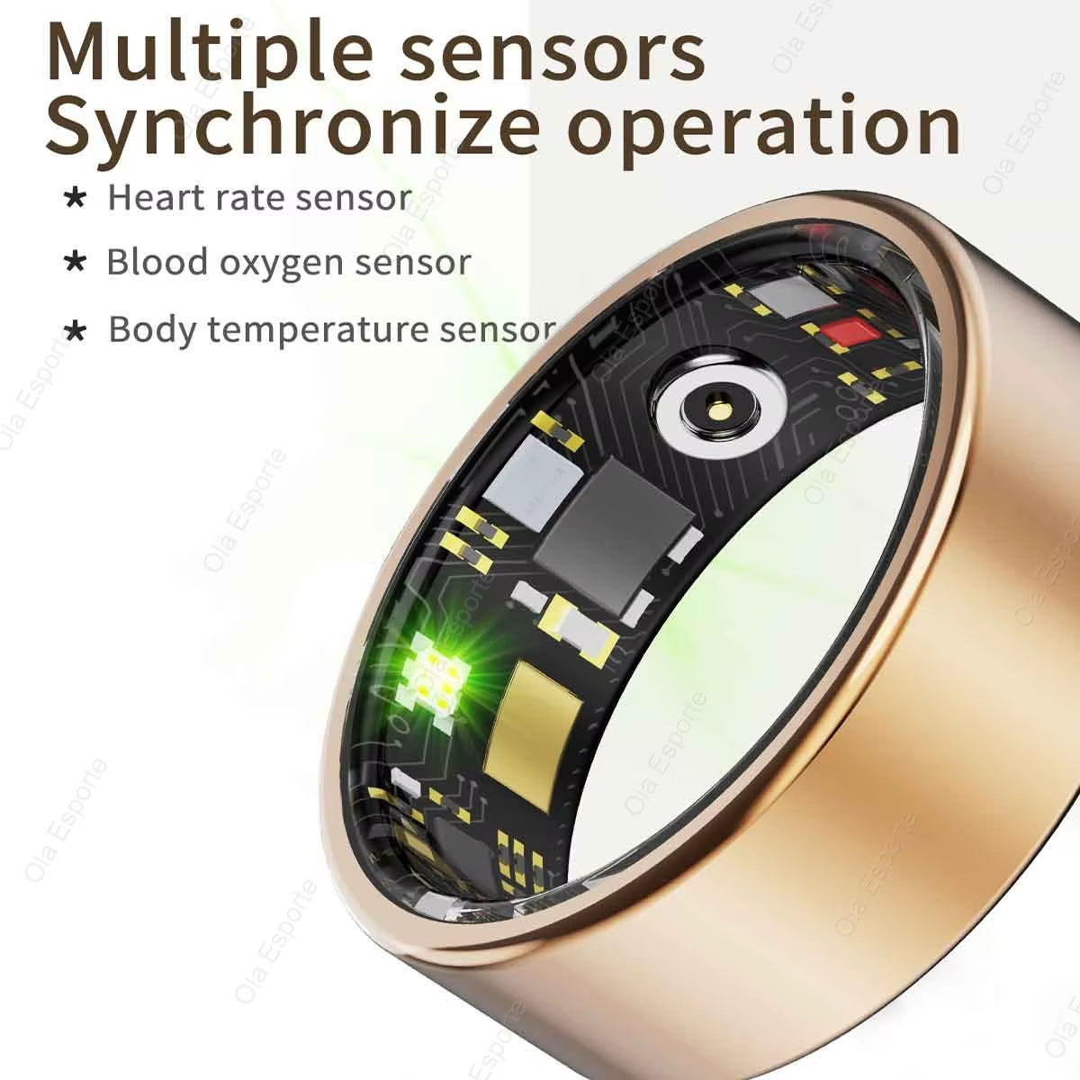 R09 Smart Ring Men Women with Charging Case,Heart Rate Blood Oxygen,Skin Temperature Monitor,5Atm Waterproof for Android Ios R12