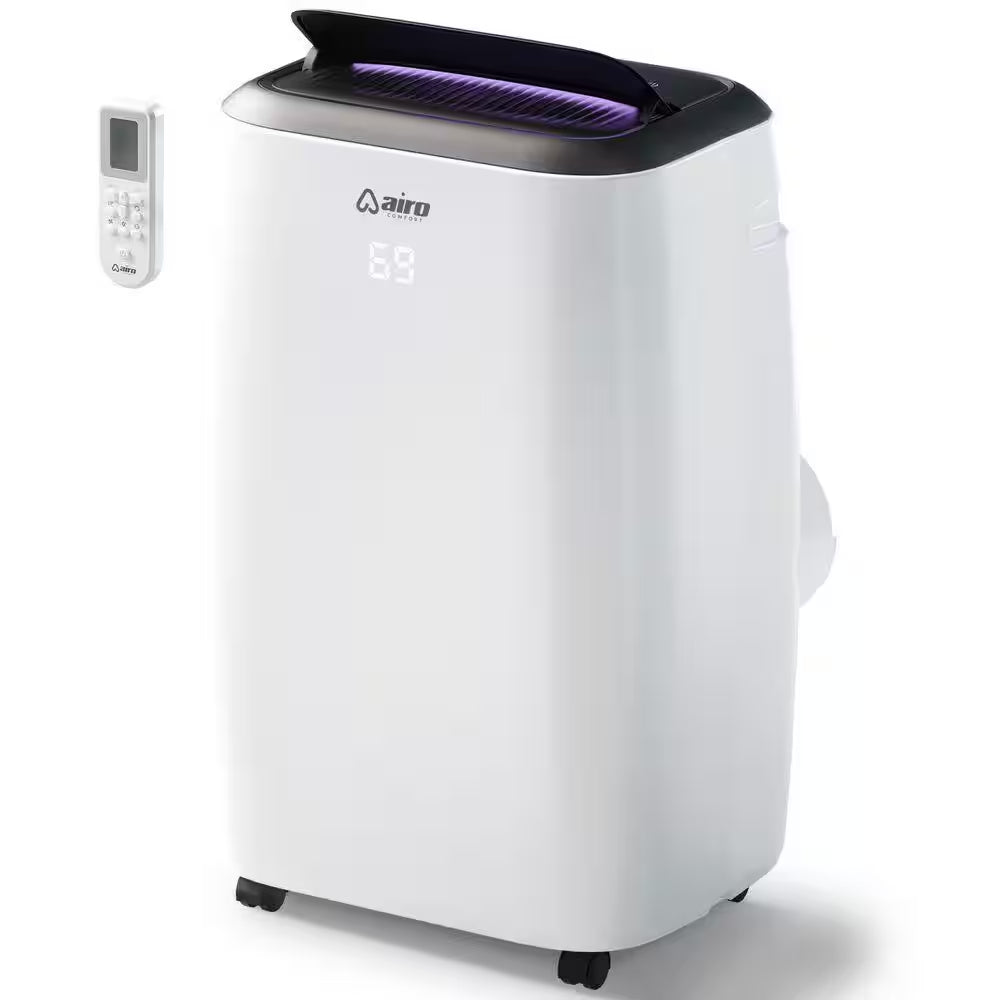 14,000 BTU (10,000 BTU DOE) Portable Air Conditioners Cools 700 Sq. Ft. with Dehumidifier, Fan, DIY Installation Kit