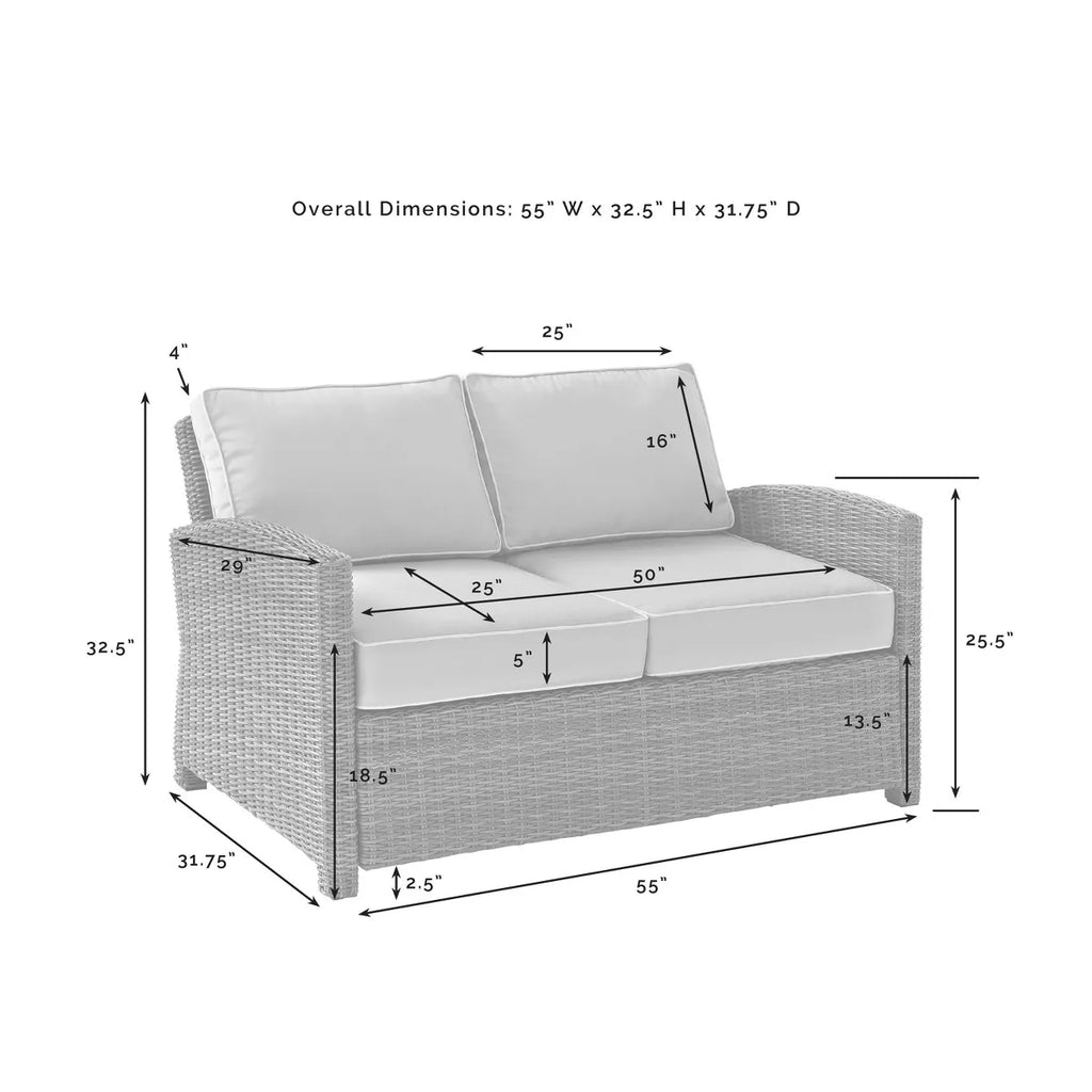 Bradenton 3Pc Outdoor Wicker Seating Set - Crosley