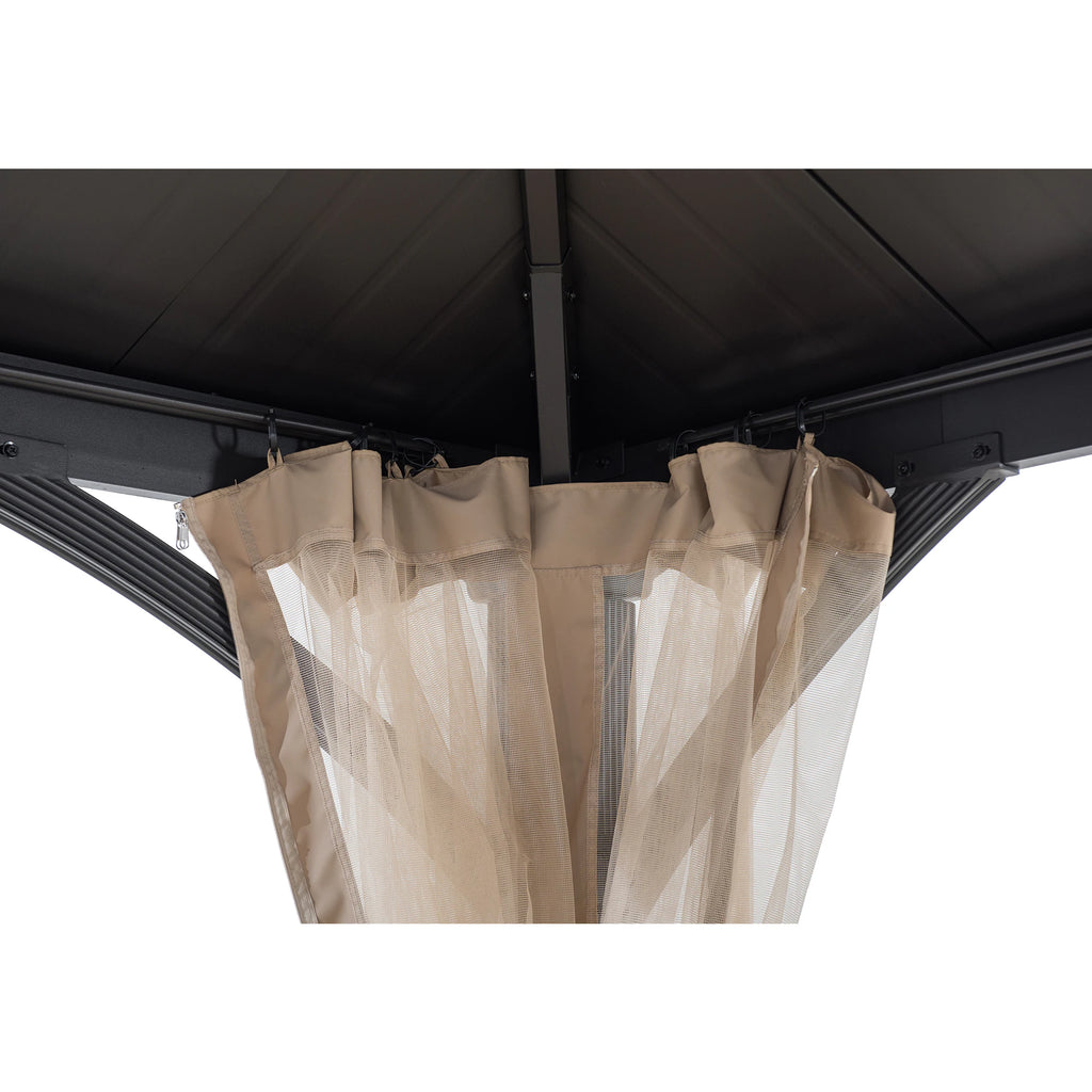 12-Ft X 10-Ft Hardtop Roof Steel Gazebo