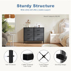 6 Fabric Drawers Nightstand for Bedroom Bedside Sofa Table with Storage Closet Chest Clothes Display Cabinet Furniture