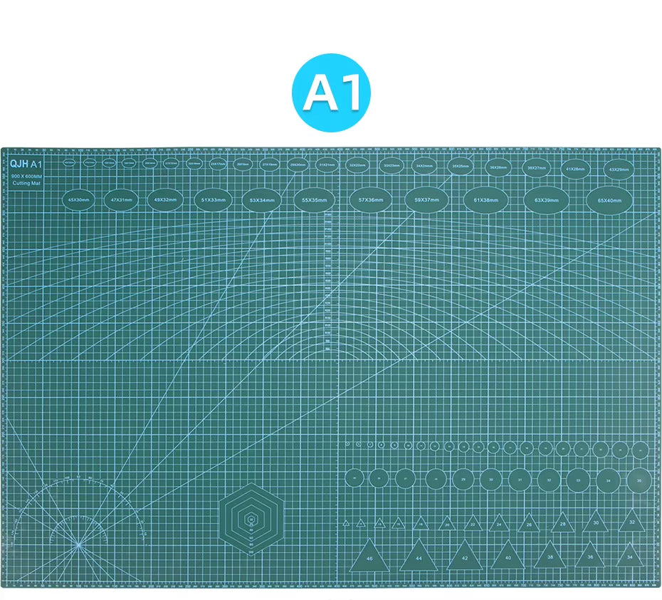 A1 Double-Sided Self-Healing PVC Cutting Mat for DIY Leathercraft Board, Large Desktop Protective Mat 90X60Cm Fathers Day Gif