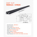 Linear Rail 4-5 PCS 1000Mm/1200Mm/1500Mm/2000Mm T Slot 2040 Aluminum Extrusion Profile for 3D Printer, CNC Machine DIY