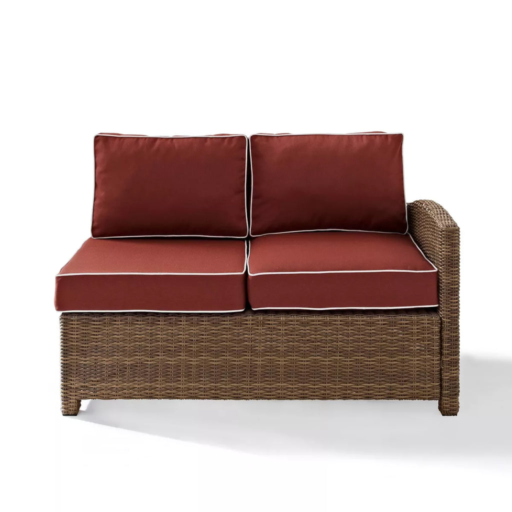 Bradenton Steel Outdoor Right Side Sectional Sangria/Weathered Brown - Crosley