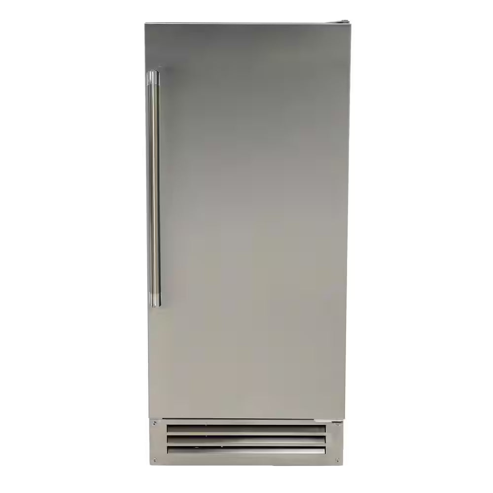 15 In. 49 Lb. Cube Ice Built-In or Freestanding Selectable Cube Size Ice Maker in Stainless Steel