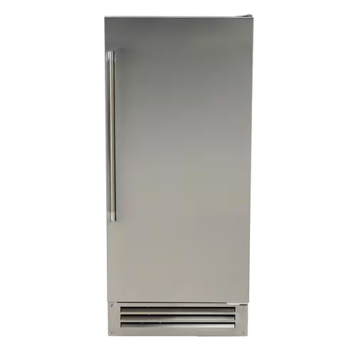 15 In. 49 Lb. Cube Ice Built-In or Freestanding Selectable Cube Size Ice Maker in Stainless Steel