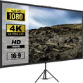 100 Inch Tripod Projector Screen with Stand 16:9 4K HD Portable Projection Home Cinema for Indoor & Outdoor Projection