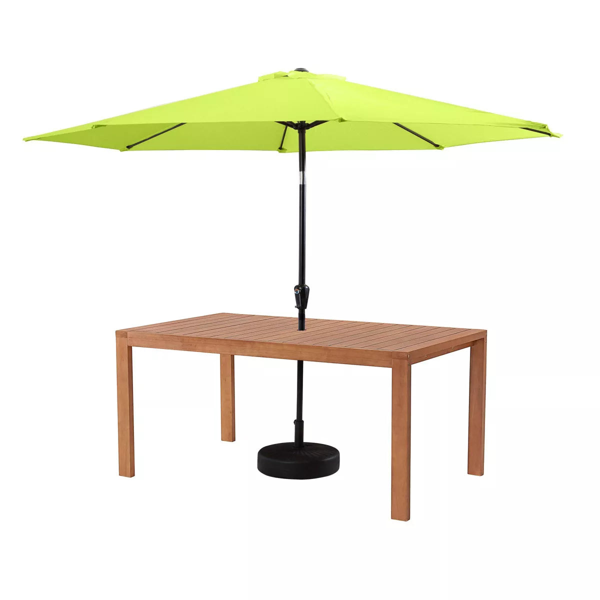 Alaterre Furniture 8Pc Outdoor Patio Dining Set, Weston Table with 10' Auto Tilt Umbrella
